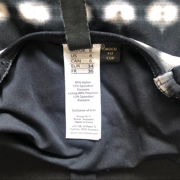 Niptuck Tummy Control Multi Cup Ruched Twist Front Size 6 Black Swimsuit - Picture 14 of 14